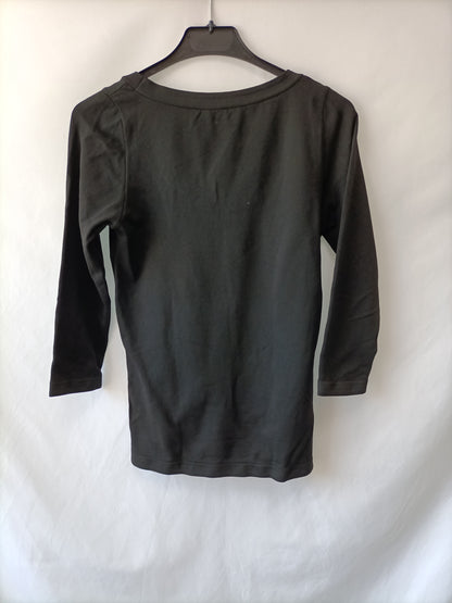 STRADIVARIUS.Black stretch t-shirt TM