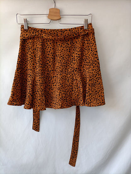STRADIVARIUS.Animal print pant skirt TM
