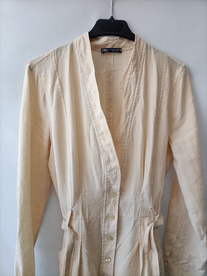 ZARA.Mono beige largo T.M