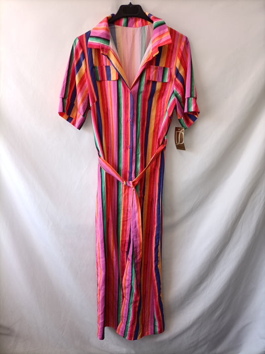 SAIDAN.Vestido rayas multicolor TU (S/M)