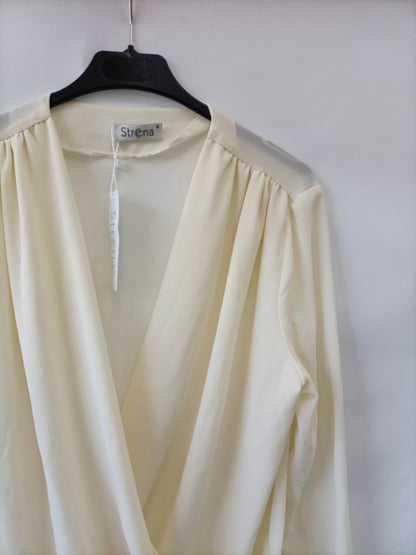STRENA blusa blanca cruzada T.m
