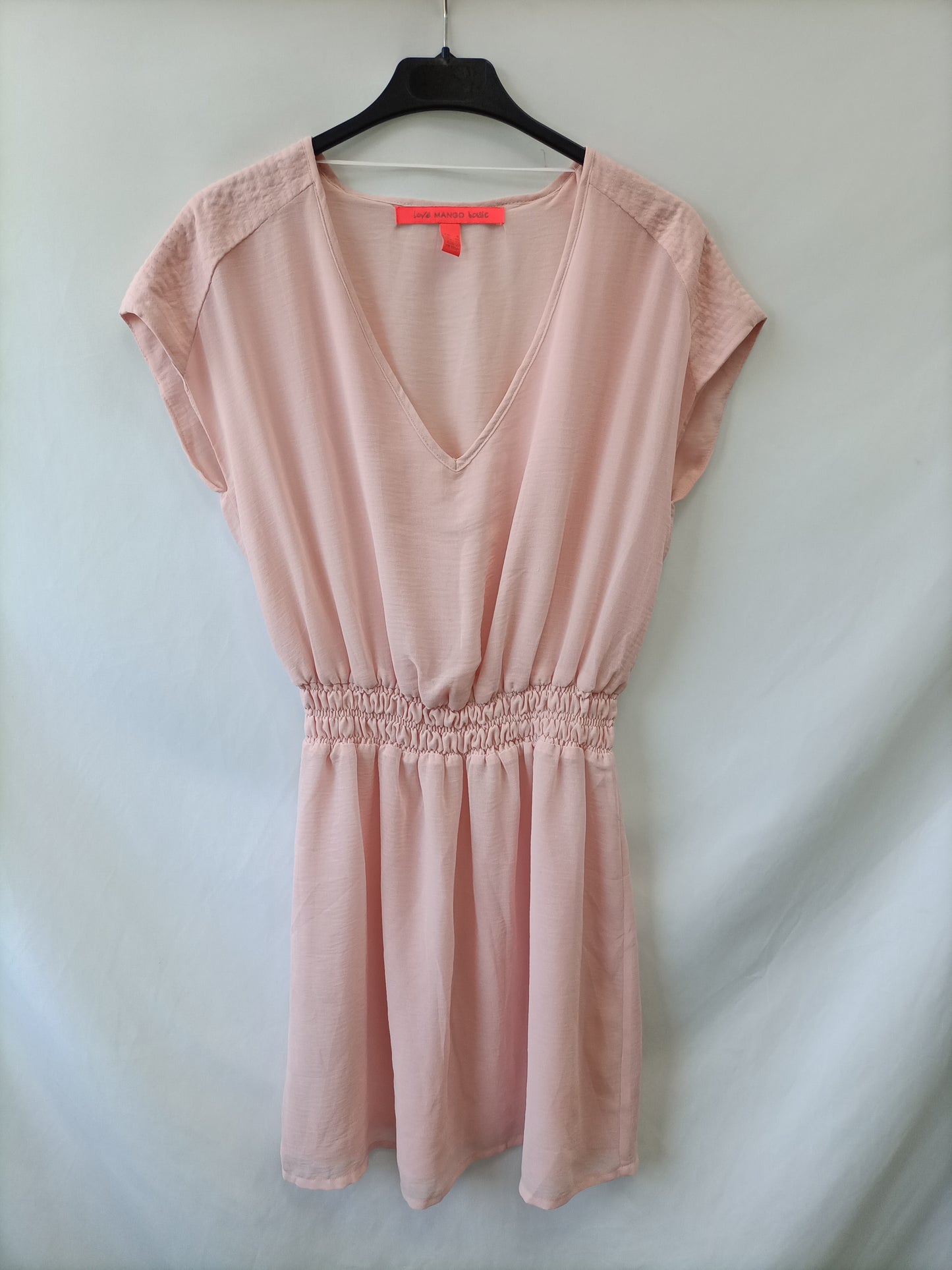 MANGO. Pink dress T.xs