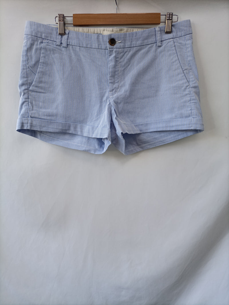 H&M. short rayas azul blanco T.40