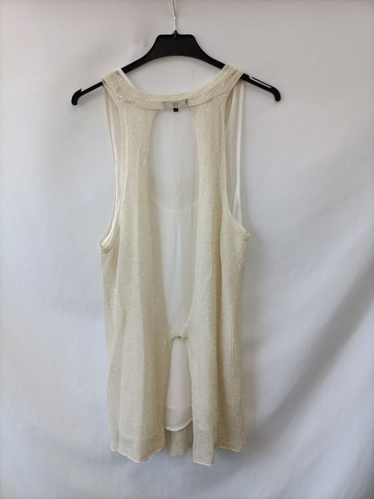 ELOGY. Top dorado rejilla T.m