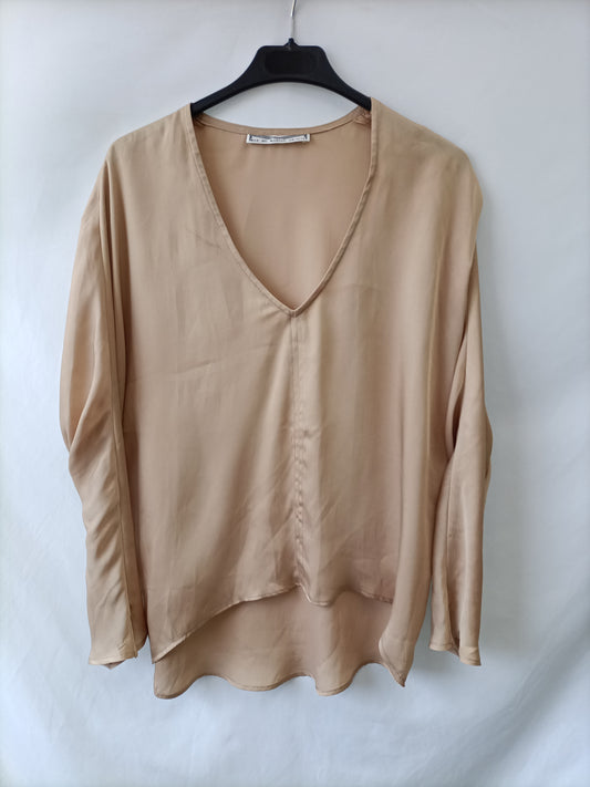 MAK BY MARISA ARACELI. Blusa beige T.36