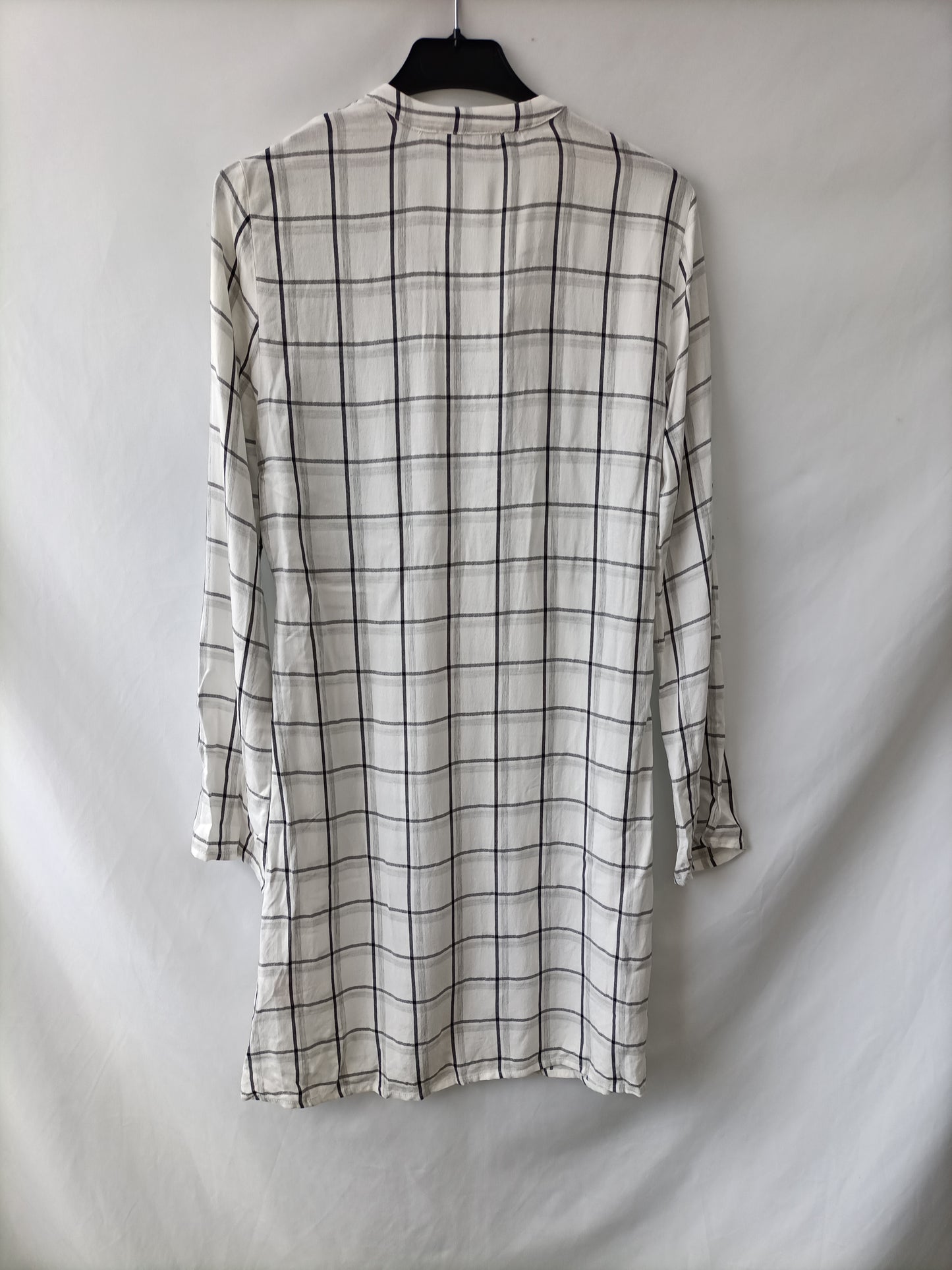FIND. Vestido blanco de cuadros T xs