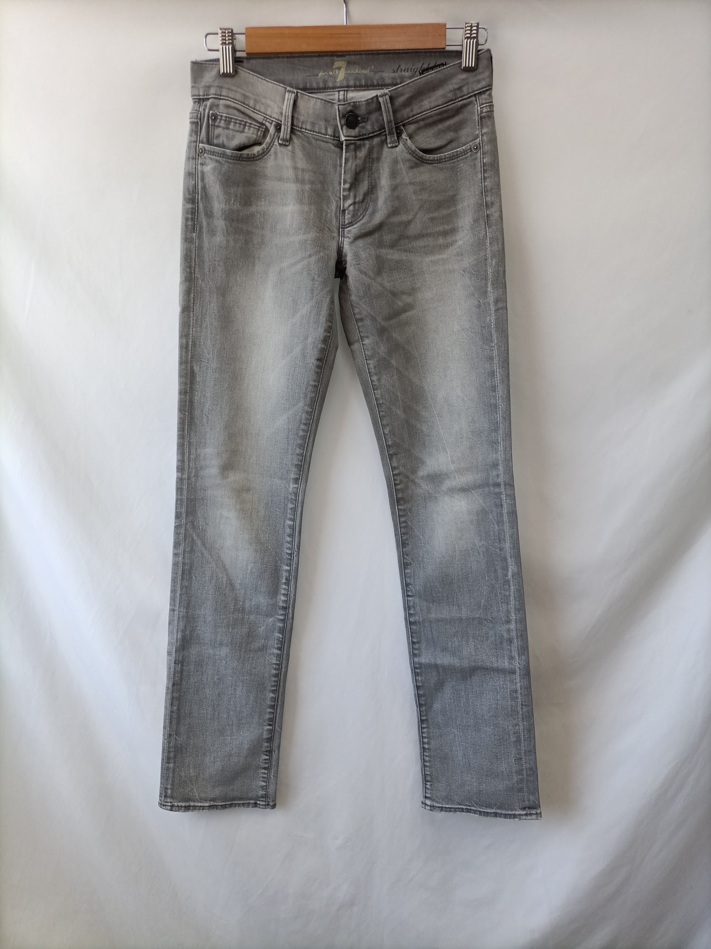 FOR ALL MANKIND SEVEN. Grey denim trousers S.25(36)