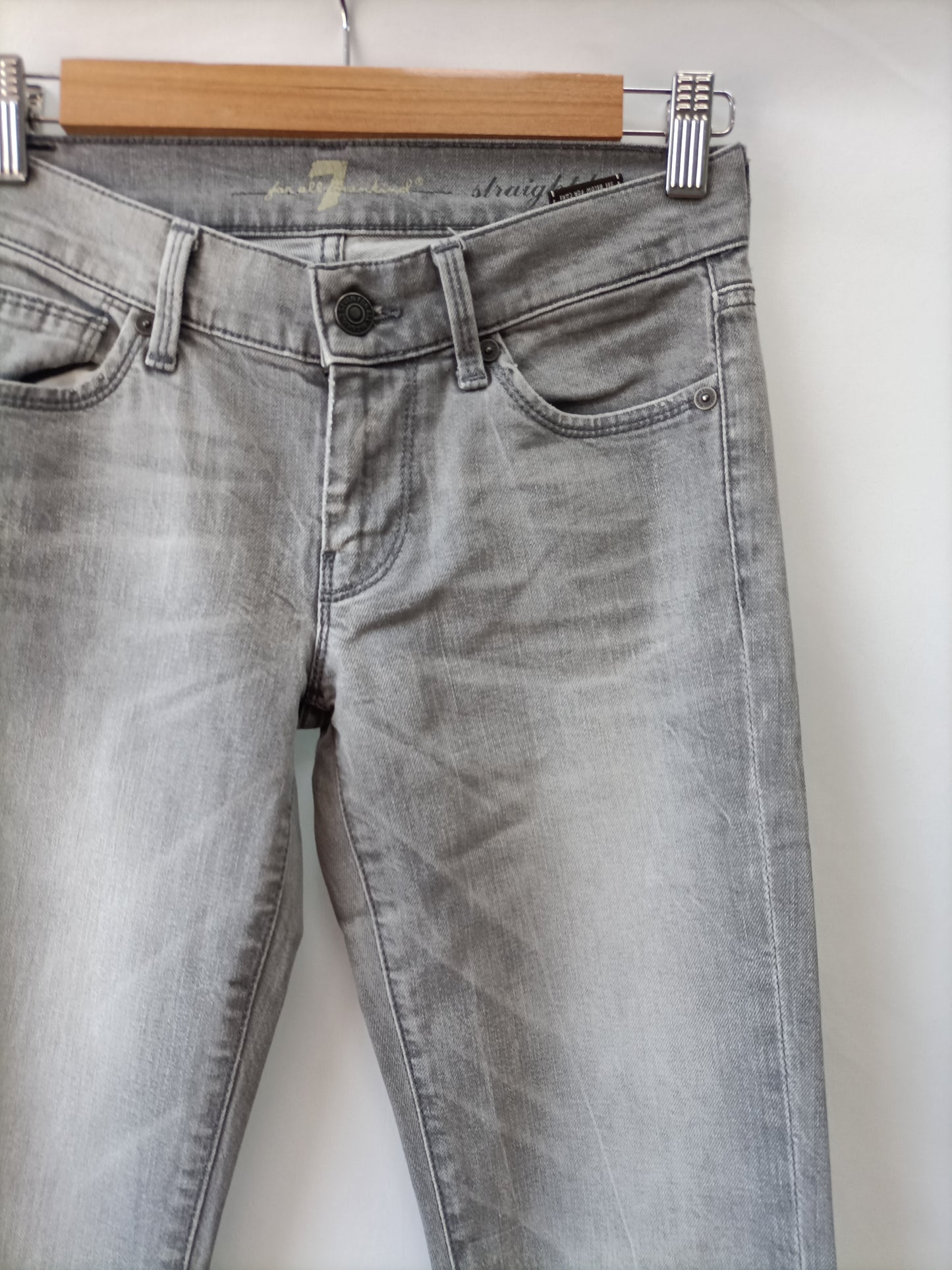FOR ALL MANKIND SEVEN. Grey denim trousers S.25(36)