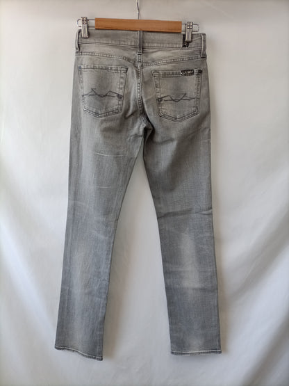 FOR ALL MANKIND SEVEN. Grey denim trousers S.25(36)