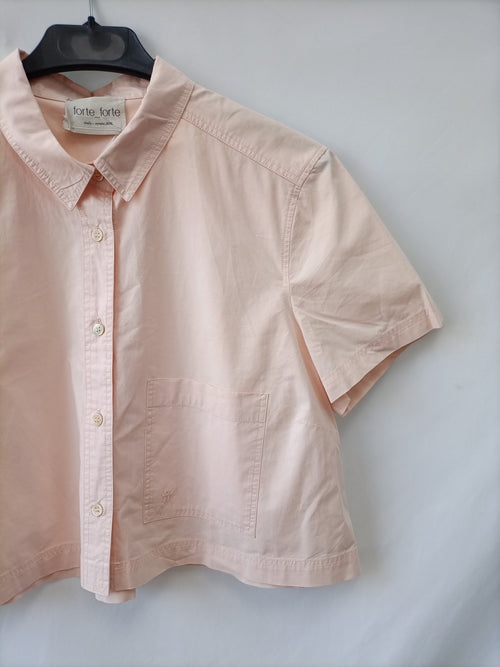 FORTE FORTE. Camisa rosa cropped T.0(xs)