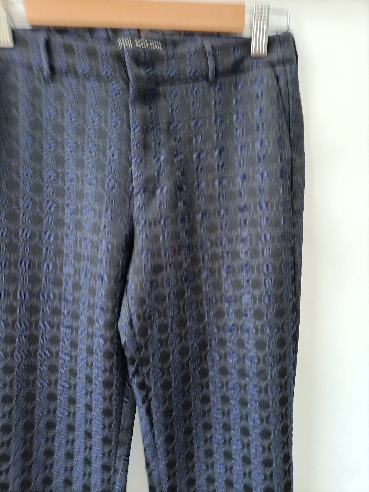PT01. Blue printed trousers S.40(34)