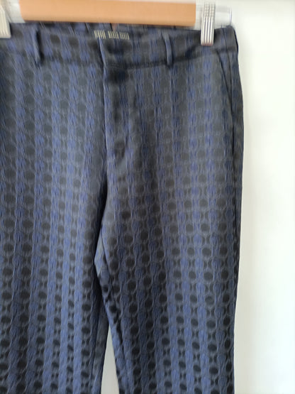 PT01. Blue printed trousers S.40(34)