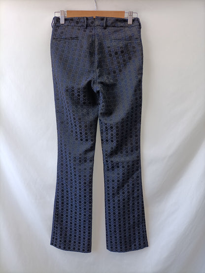 PT01. Blue printed trousers S.40(34)