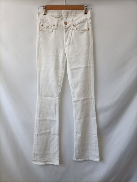 FOR ALL MANKIND SEVEN. White denim trousers S.25(32)