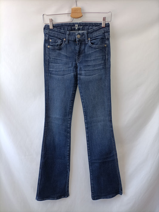 FOR ALL MANKIND SEVEN. Dark denim trousers S.25(34)