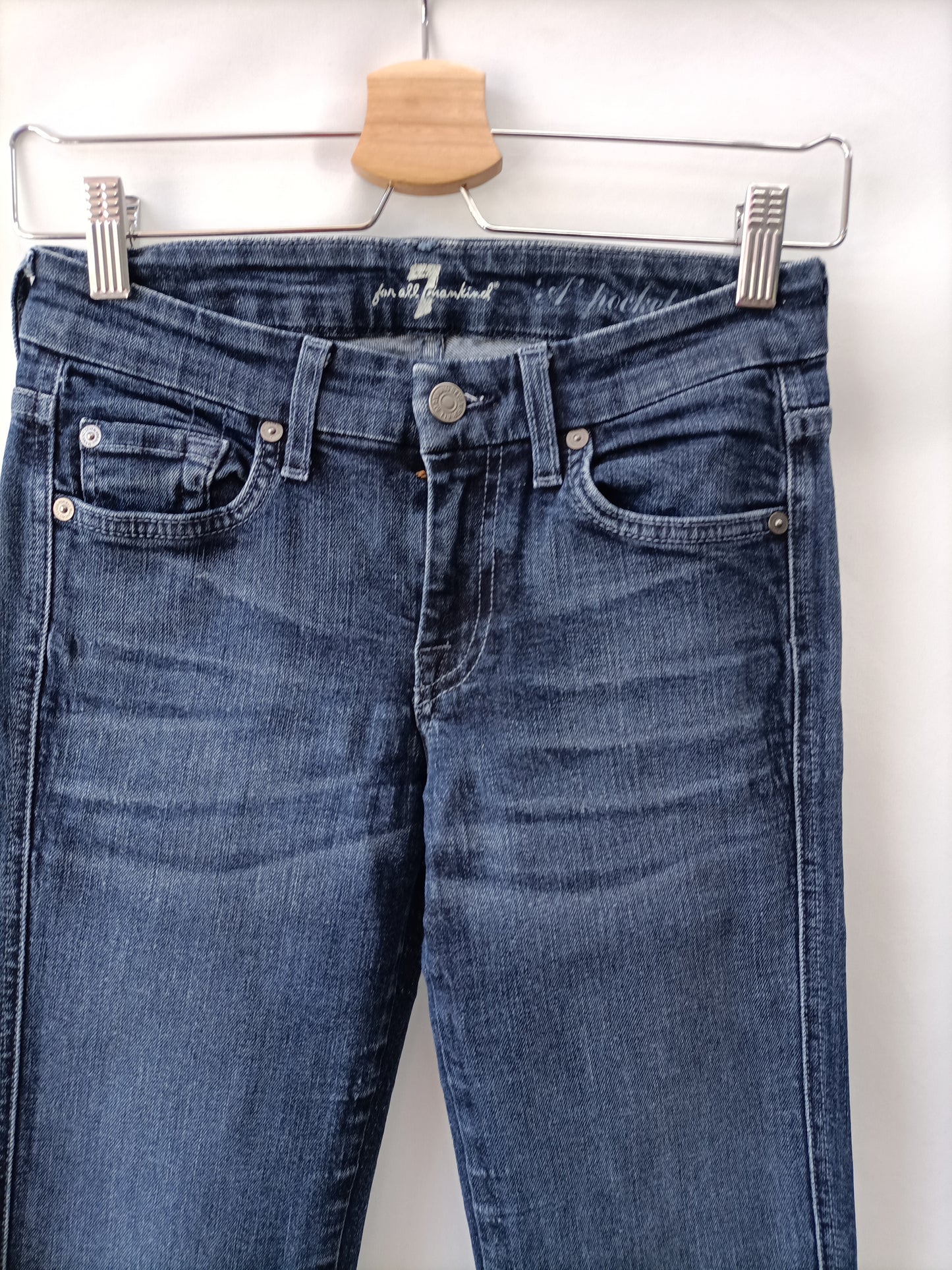 FOR ALL MANKIND SEVEN. Dark denim trousers S.25(34)