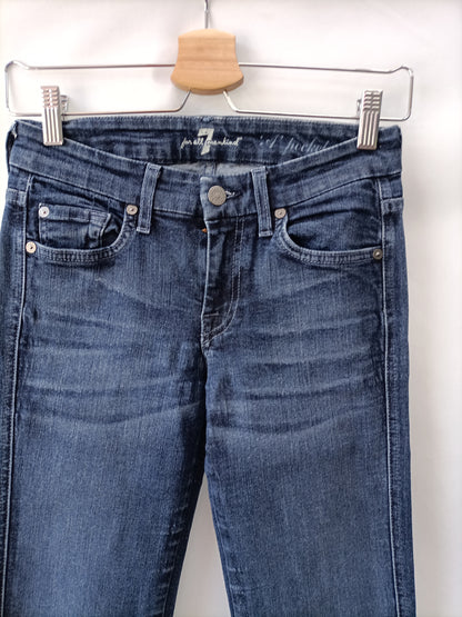 FOR ALL MANKIND SEVEN. Dark denim trousers S.25(34)