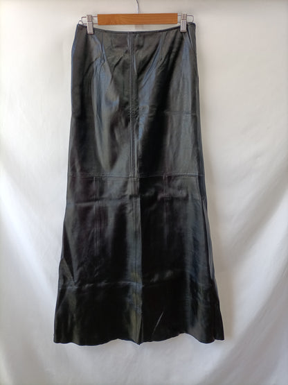 REPLAY. Black faux leather skirt, size 32