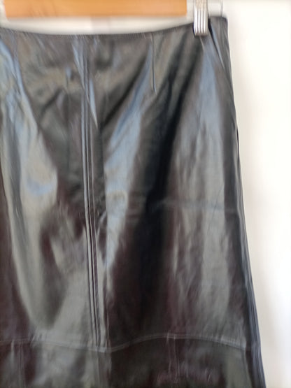 REPLAY. Black faux leather skirt, size 32