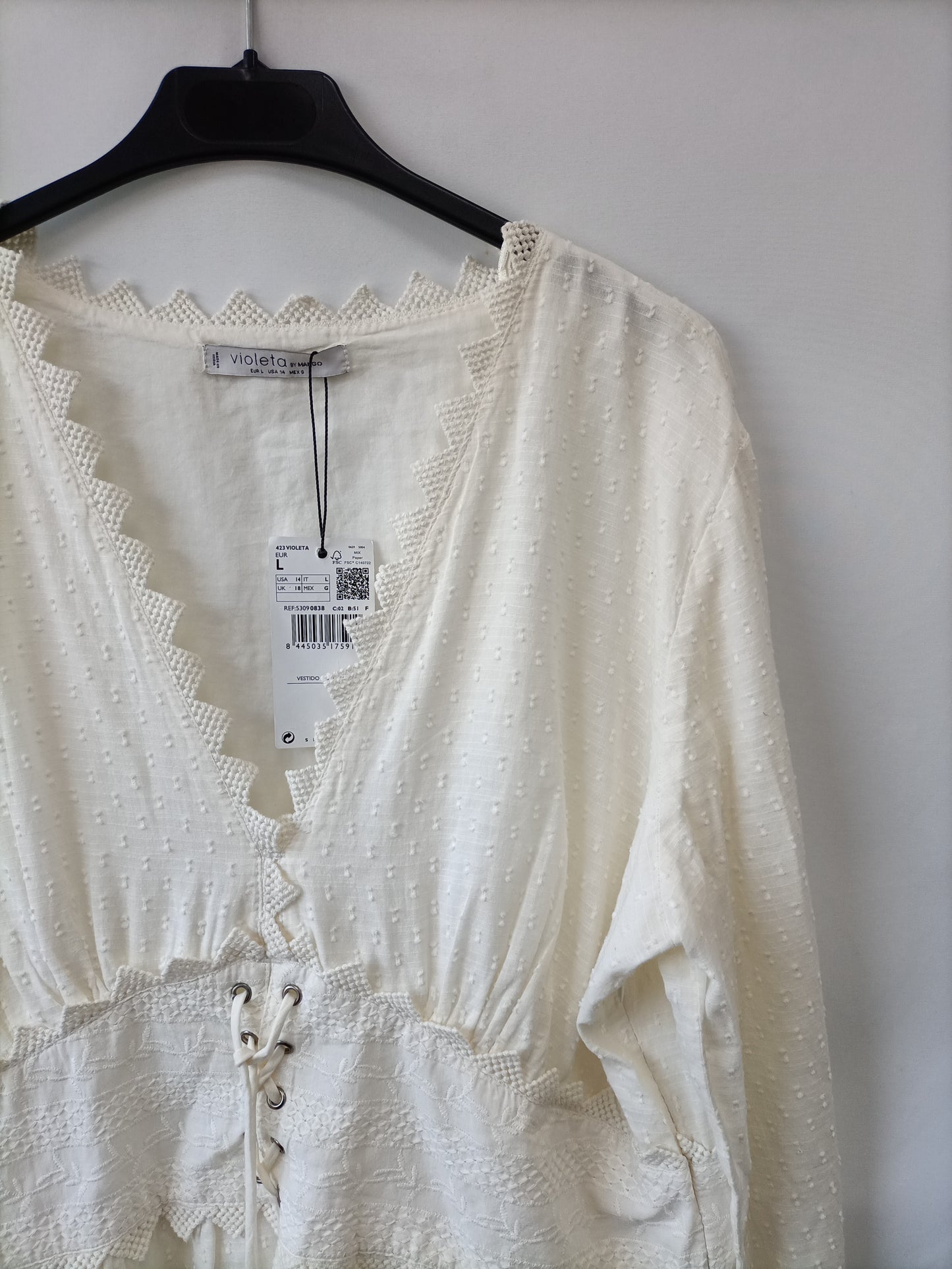 VIOLETA BY MANGO. Hippie dress, size L