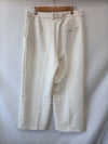 ZARA. pantalon blanco roto fluido traje T.L