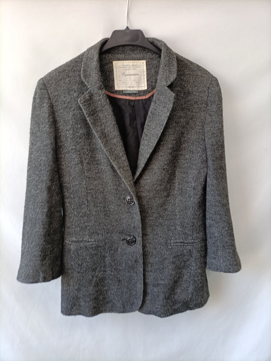CARTONNIER. BLazer gris jaspeada T.l