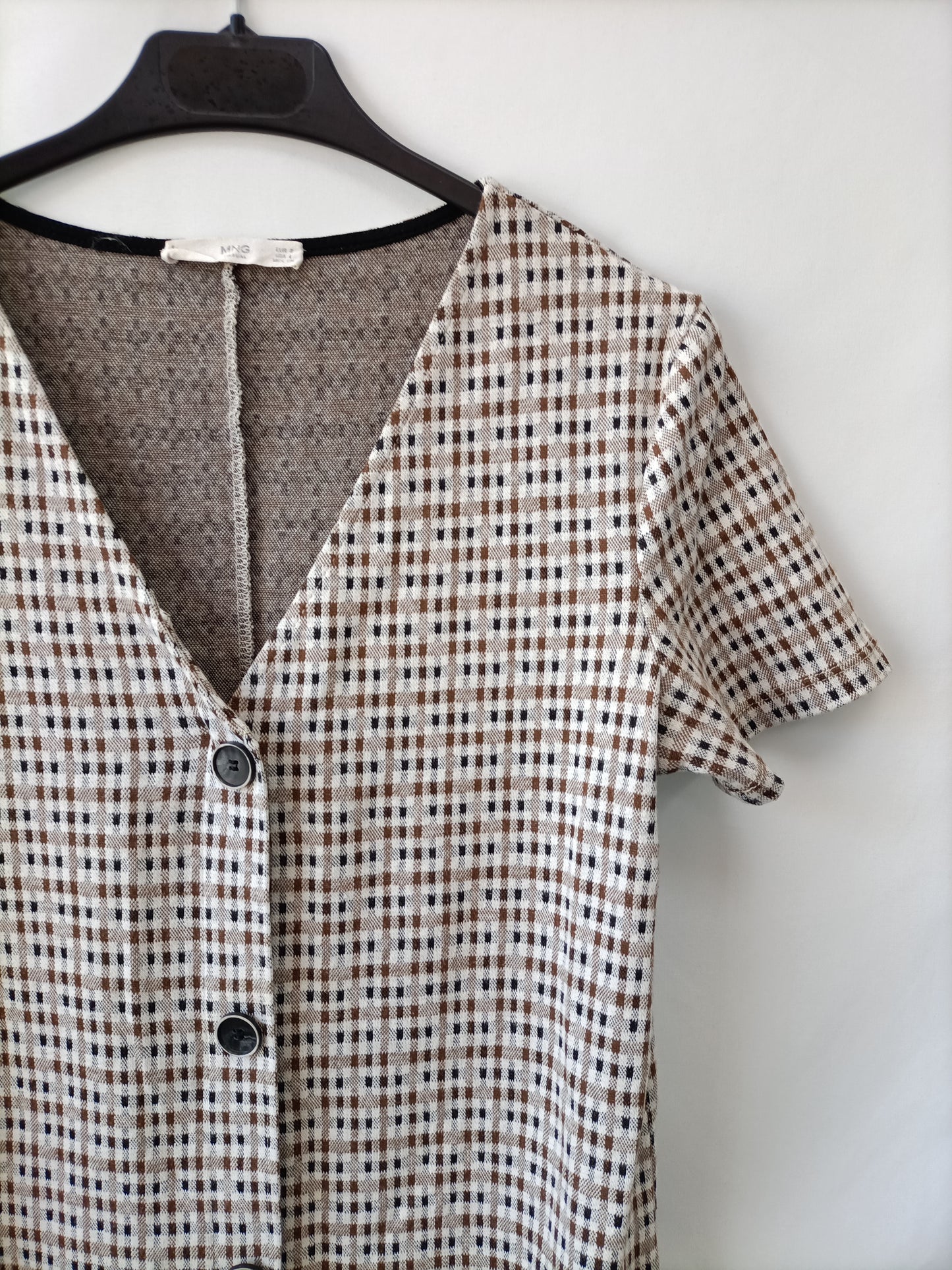 MANGO. Checkered Ts dress