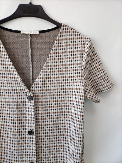 MANGO. Checkered Ts dress