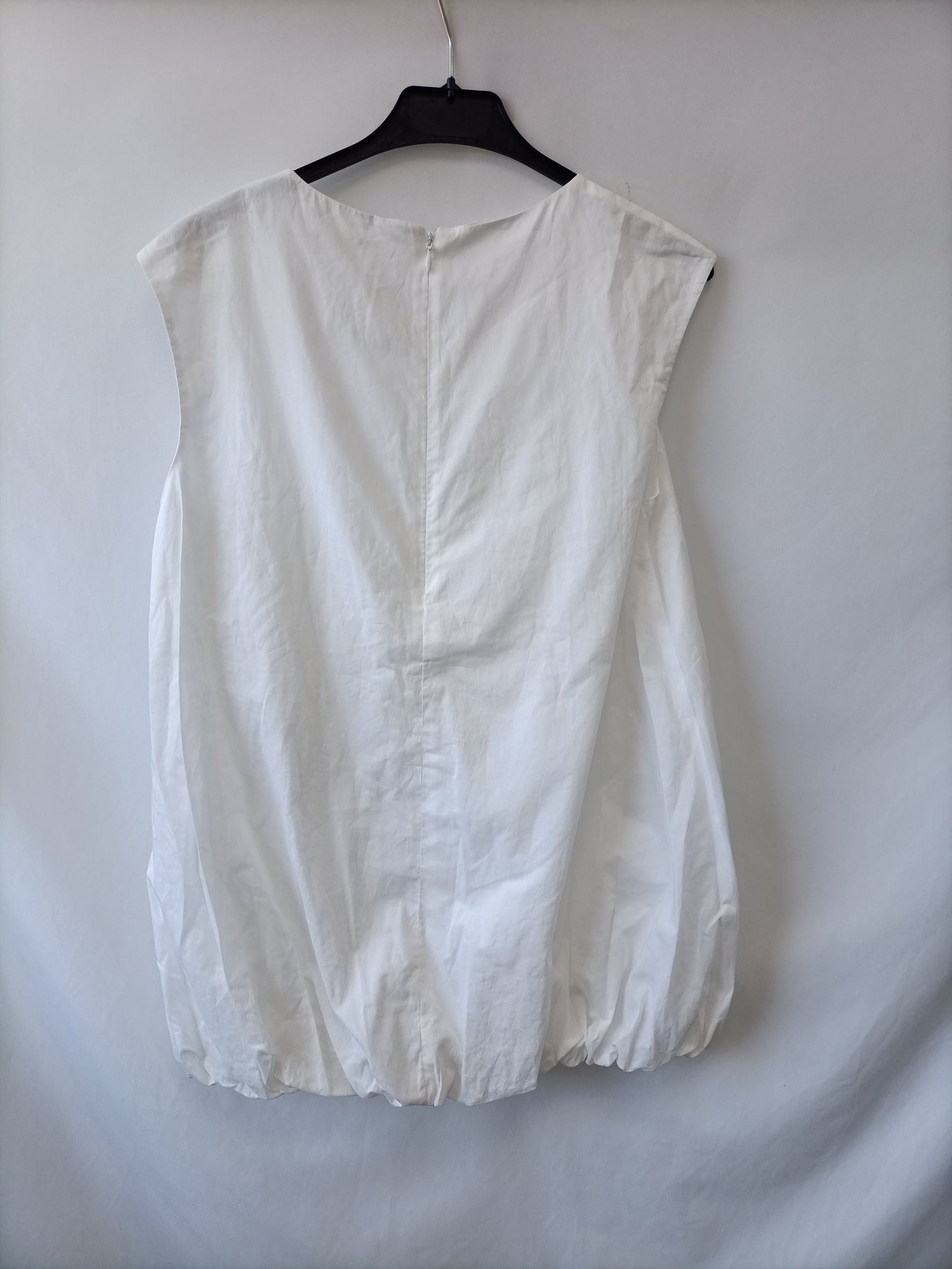 COS.White elastic blouse S.38