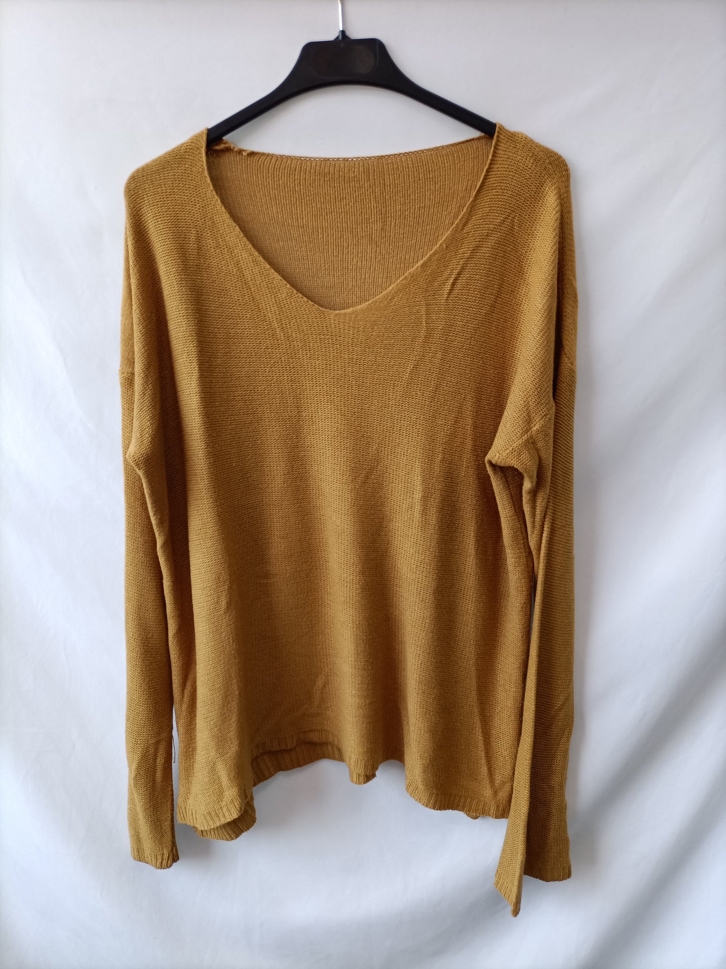 OTRAS.Jersey punto fino mostaza TU(s/m)