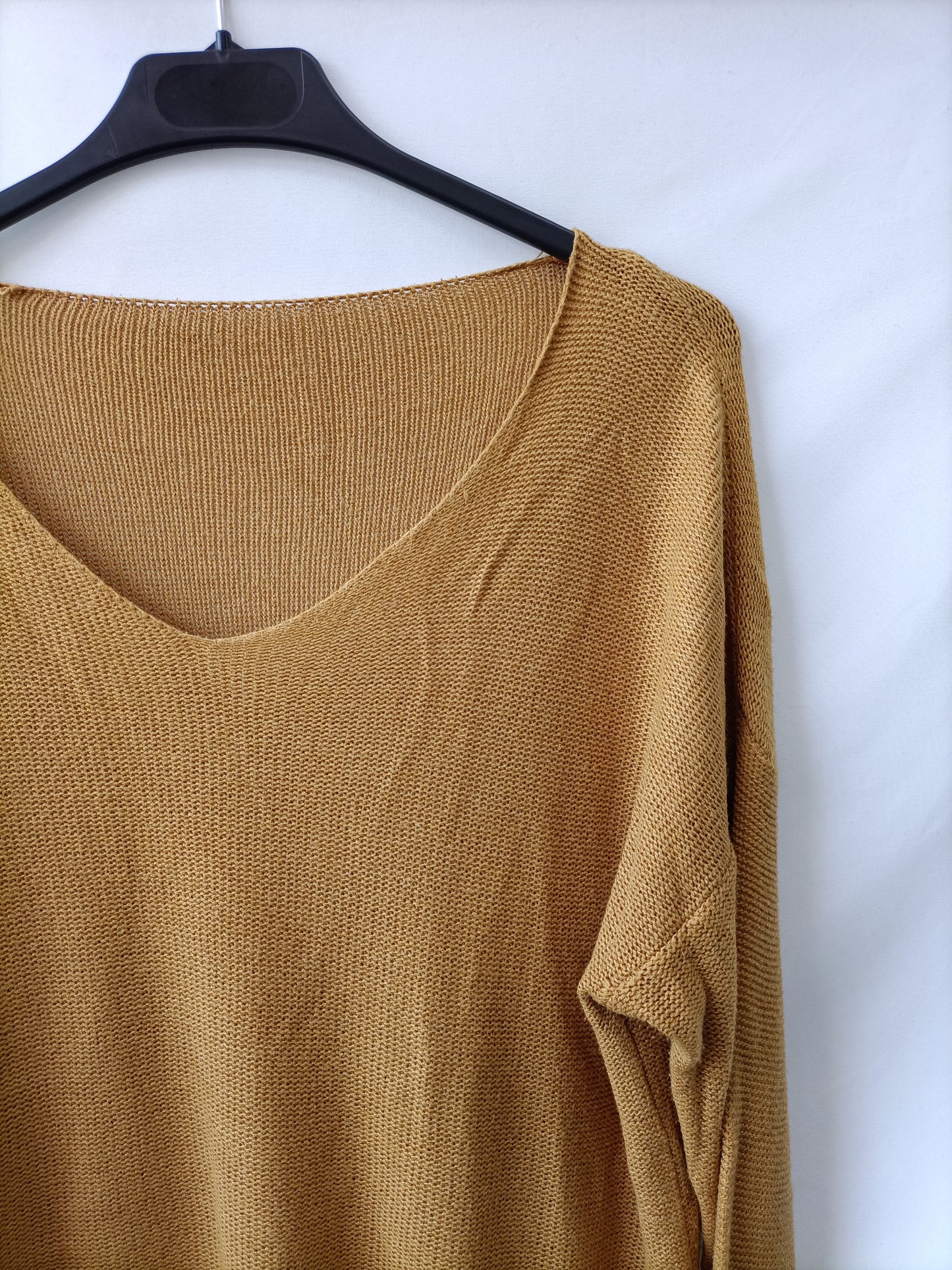 OTRAS.Jersey punto fino mostaza TU(s/m)