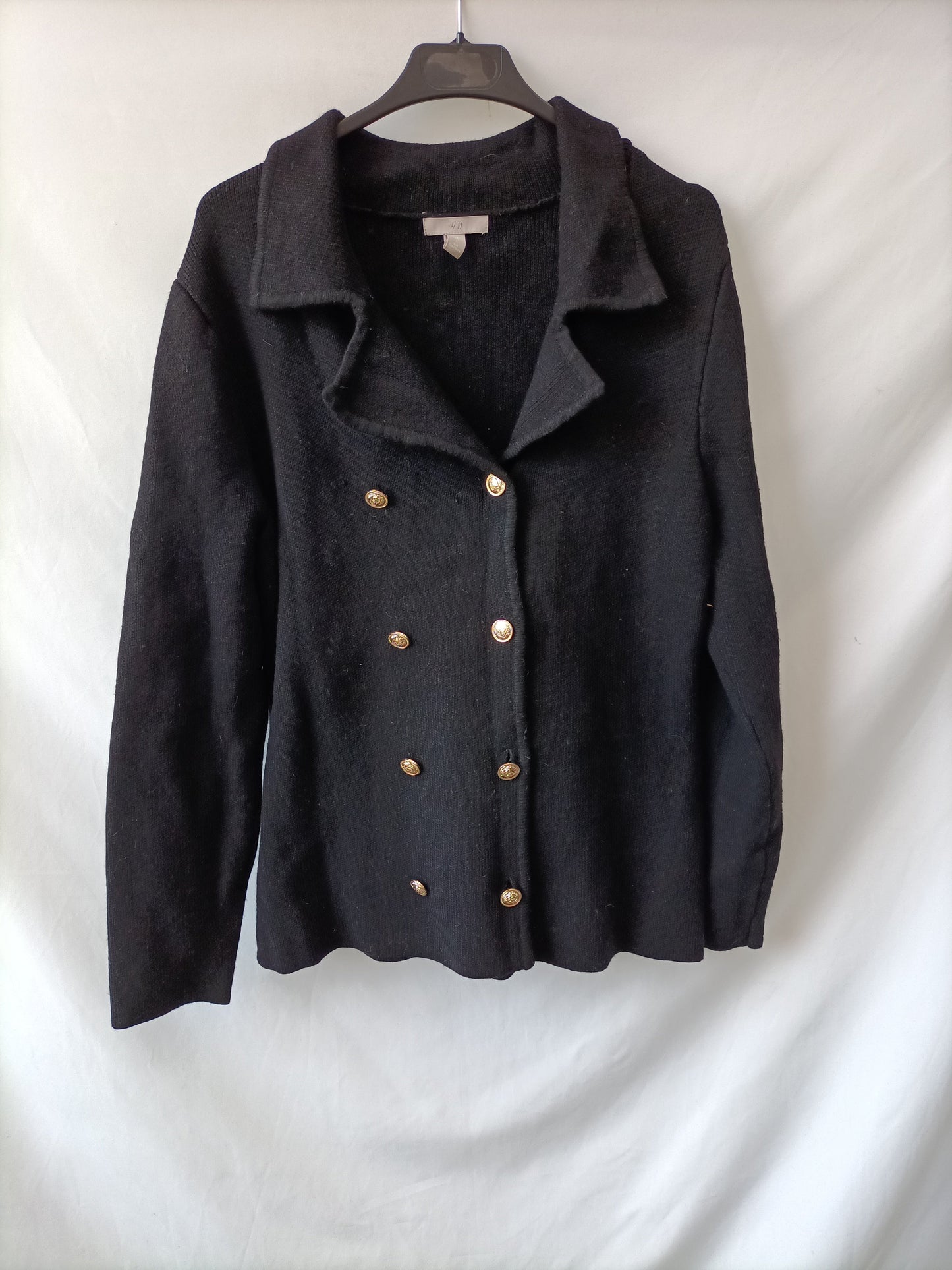 H&amp;M. Black knitted cardigan Tl