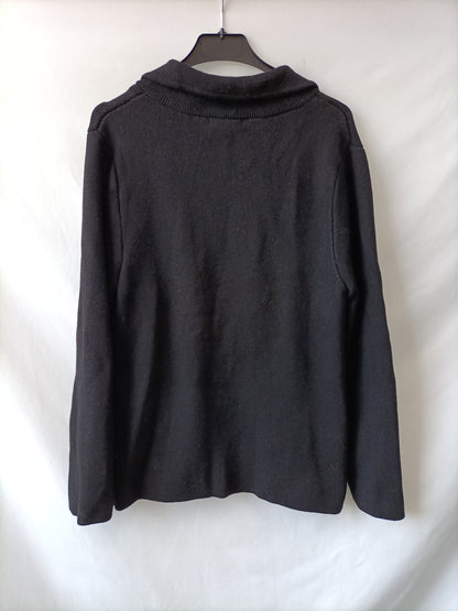 H&amp;M. Black knitted cardigan Tl