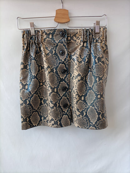 ZARA. Falda animal print T.xs