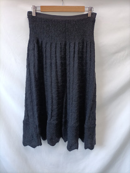 INTROPIA.Black wool skirt Tm