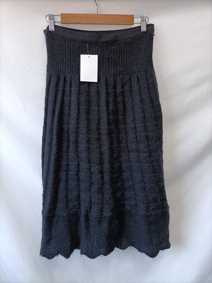 INTROPIA.Black wool skirt Tm