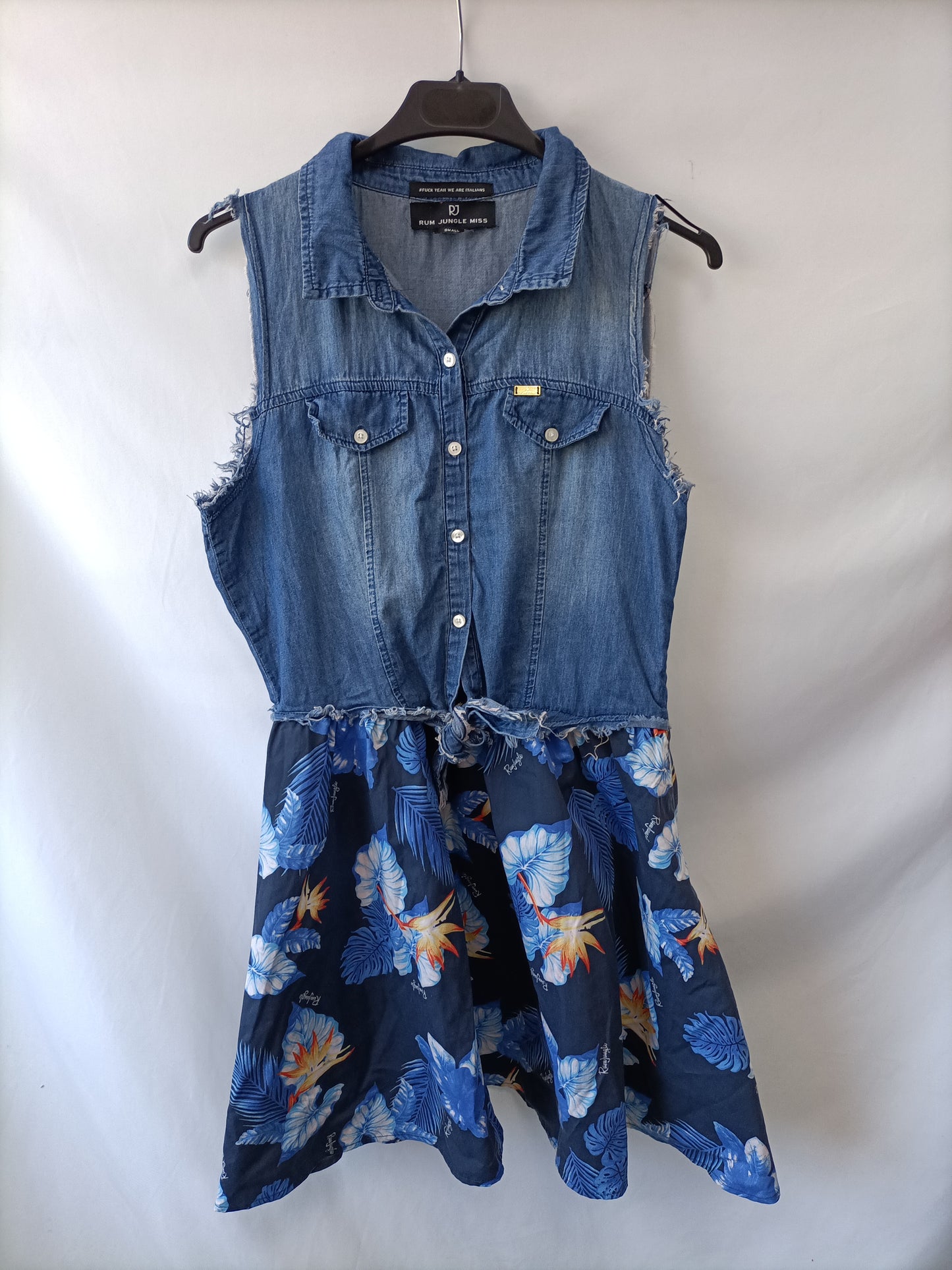 RUM JUNGLE MISS.Vestido doble textura T.s