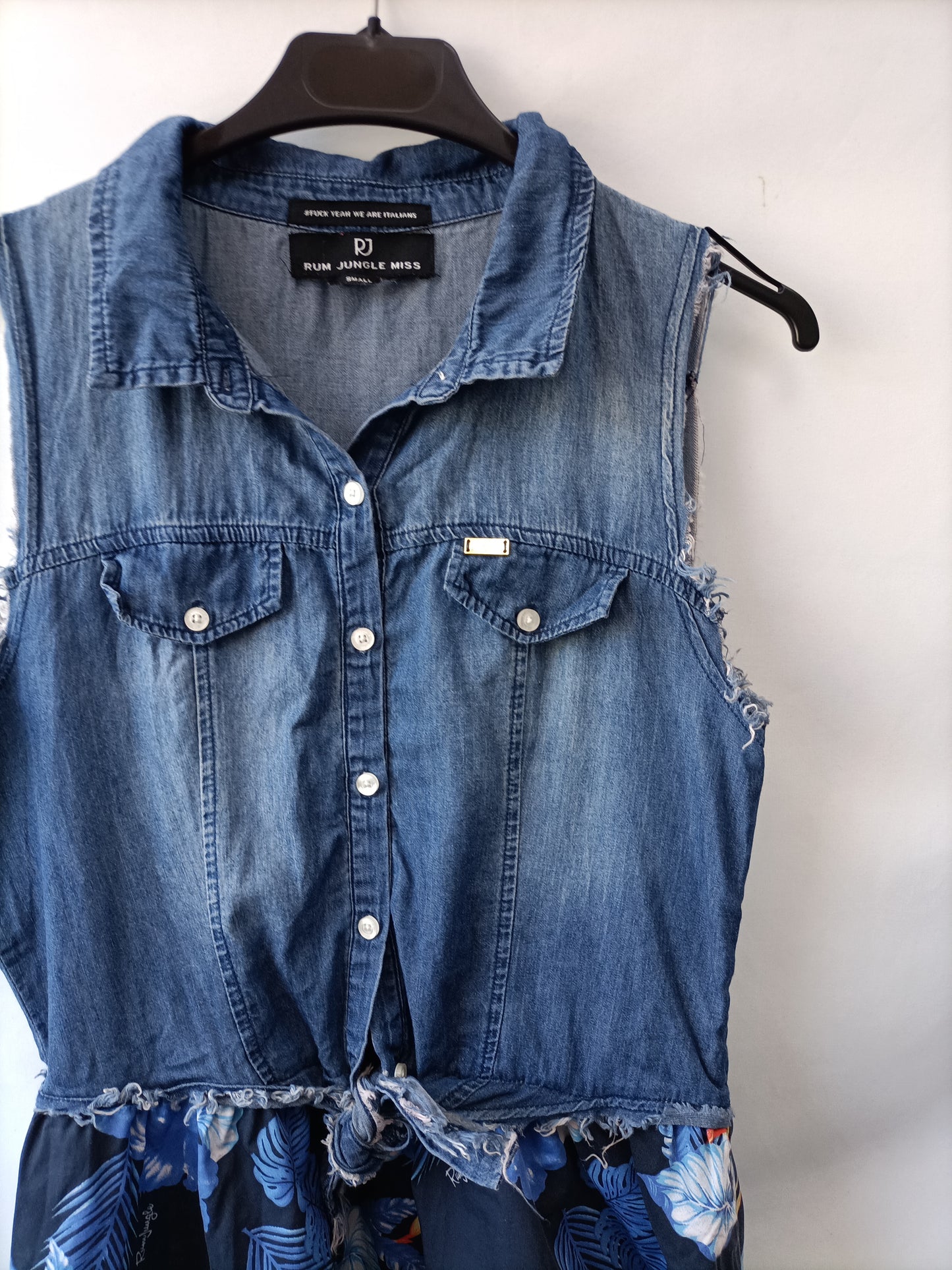 RUM JUNGLE MISS.Vestido doble textura T.s