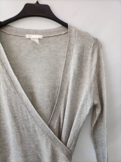 H&amp;M.Gray crossover sweater T.xs