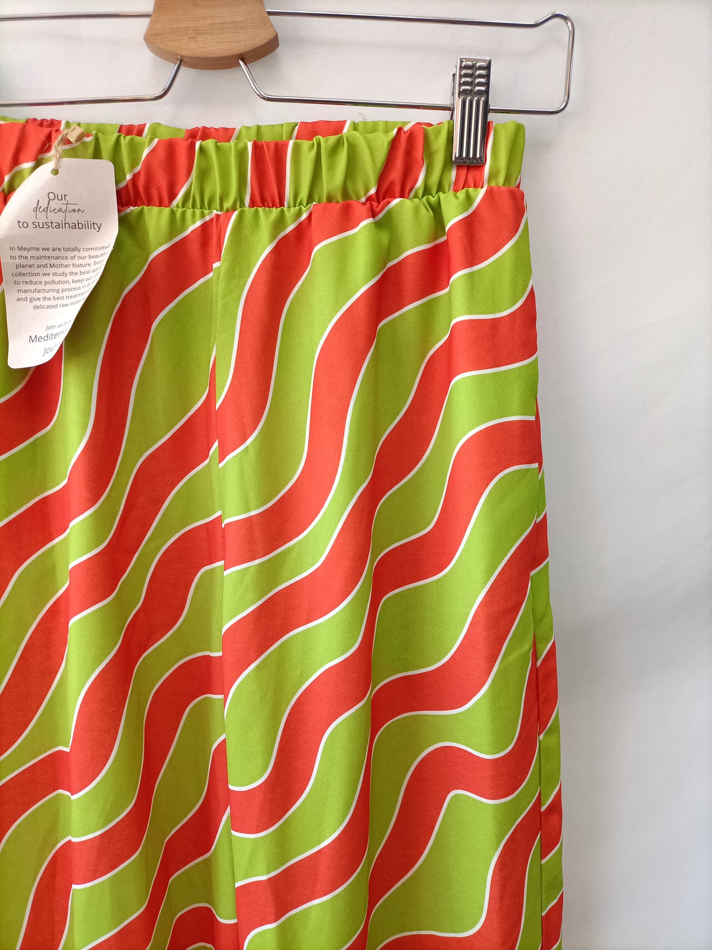 MEYME.Pantalones estampado geométrico T.S