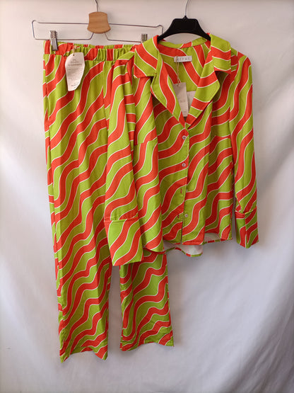 MEYME.Pantalones estampado geométrico T.S