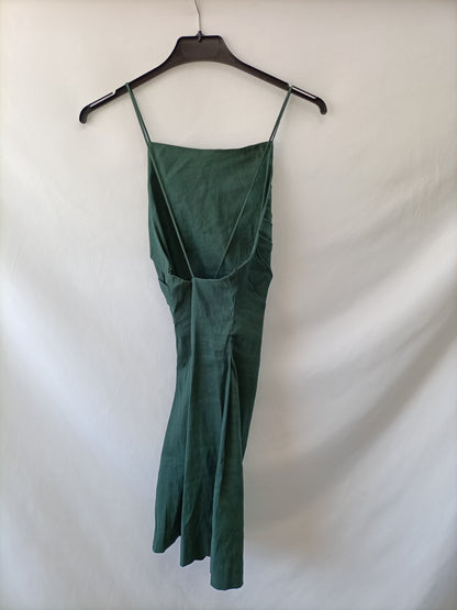 ZARA. Green fitted dress S.XS