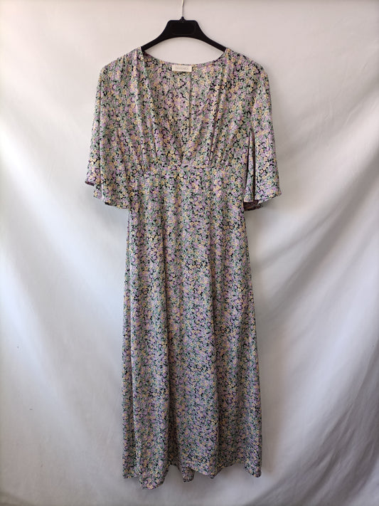 HAMAIKA.Vestido midi flores T.S