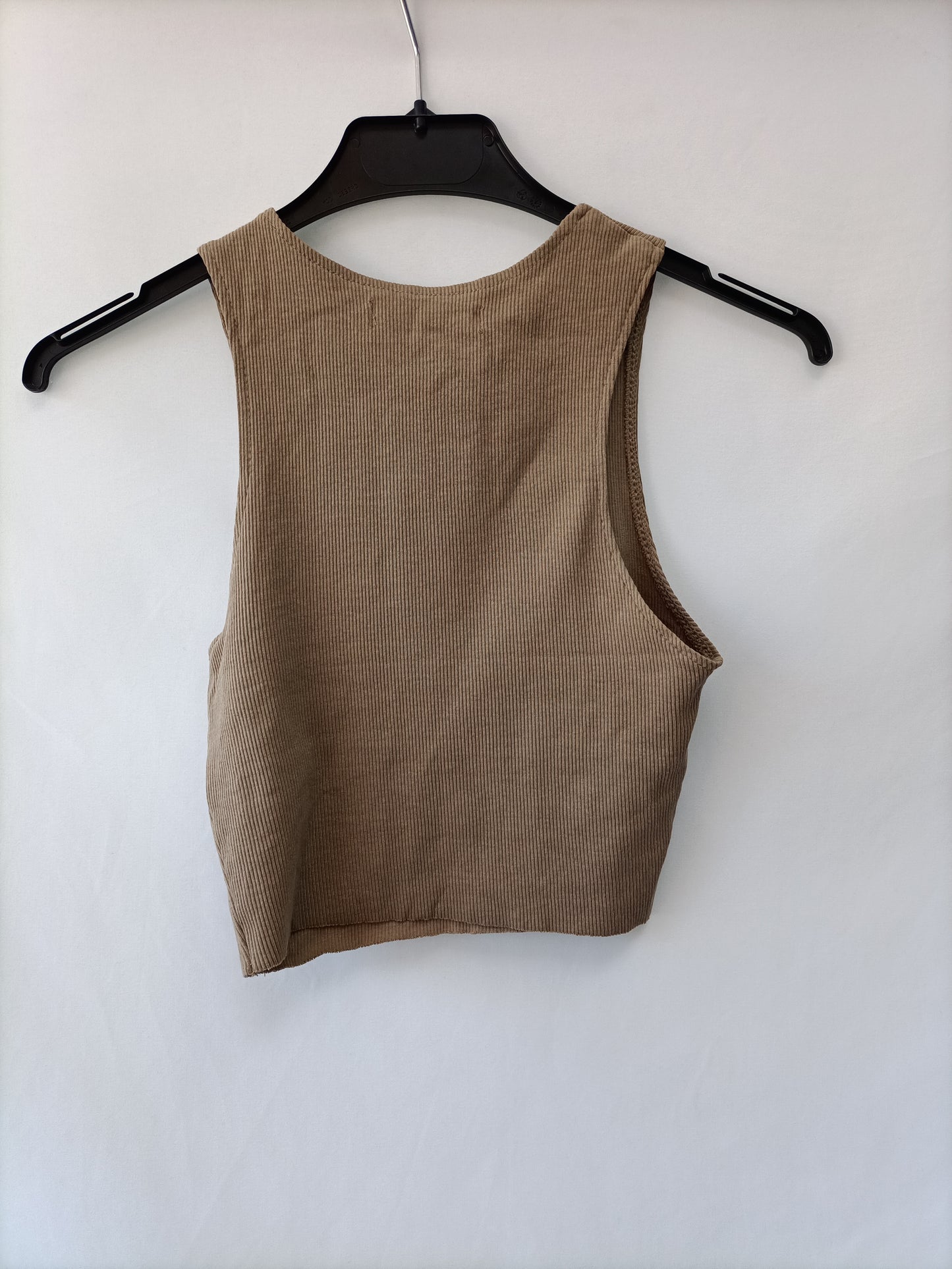 PULL & BEAR.Camiseta punto beiges T.S