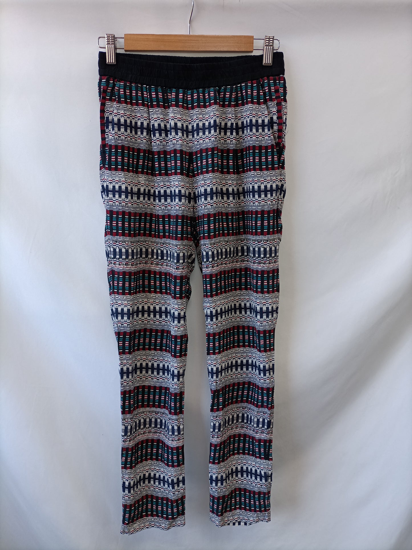 MAJE. Flowy trousers with ethnic print TS