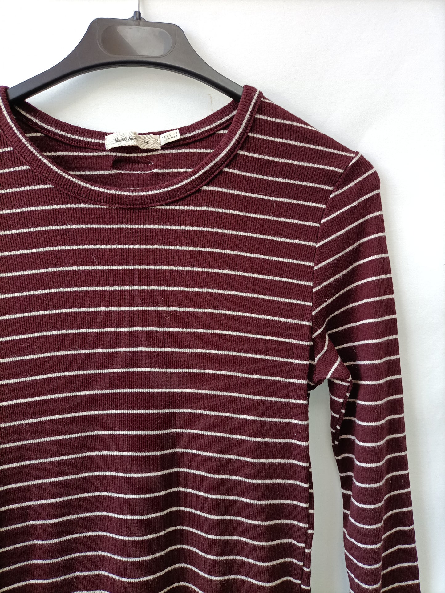 DOUBLE AGENT. Stretch ribbed striped dress Tm