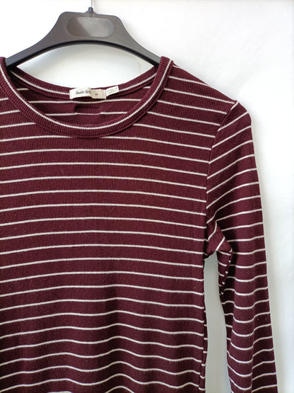 DOUBLE AGENT. Stretch ribbed striped dress Tm