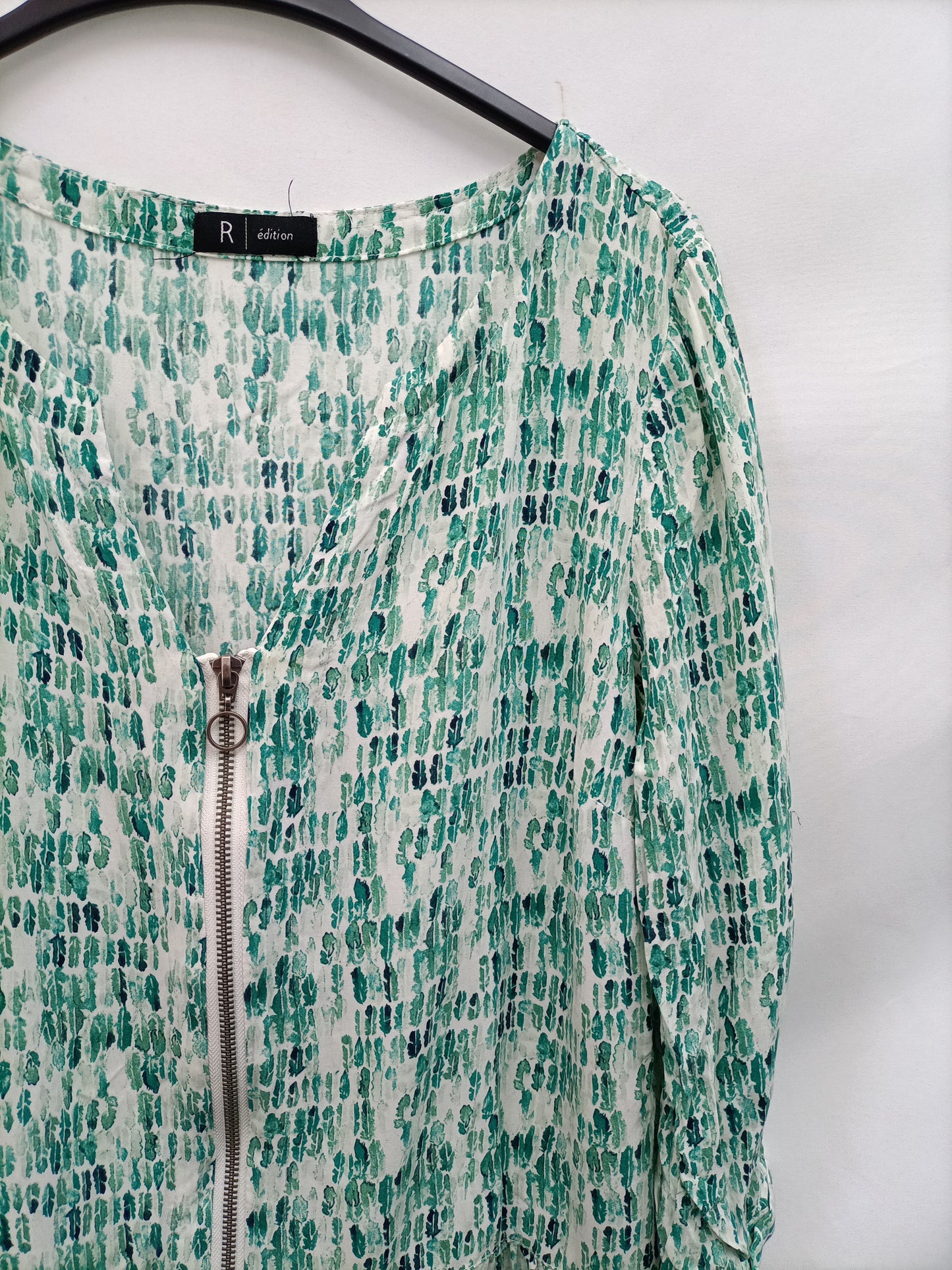 LA REDOUTE.Vestido estampado verdes T.40