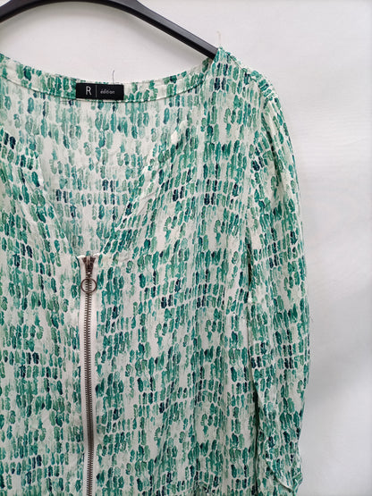 LA REDOUTE.Vestido estampado verdes T.40