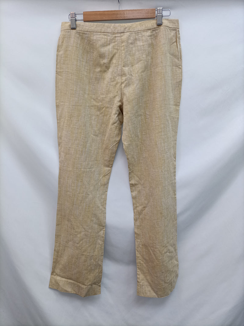 ADOLFO DOMINGUEZ. pantalon amarillo lino T.40